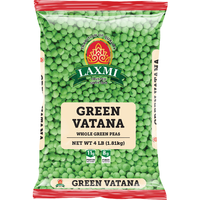 Laxmi Green Vatana Whole Green Peas - 4 Lb (1.81 Kg)