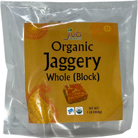Jiva Organics Organic Jaggery Whole Block - 1 Lb (454 Gm)