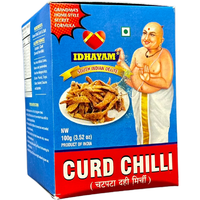 Idhayam Curd Chilli Dried Vathals - 100 Gm (3.5 Oz)