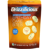 Drizzilicious Mini Rice Cakes Birthday Cake Bites - 4 Oz (113 Gm)