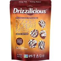 Drizzilicious Mini Rice Cakes Cookies & Cream Bites - 4 Oz (113 Gm)