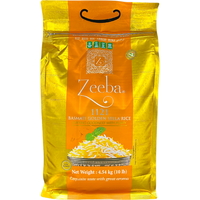 Zeeba Basmati Goldern Sella Rice - 10 Lb (4.5 Kg)