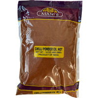 Mani's Extra Hot Chilli Powder - 400 Gm (14 Oz)