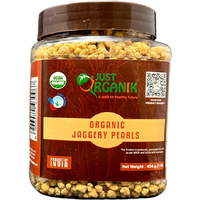 Just Organik Organic Jaggery Pearls - 454 Gm (1 Lb)