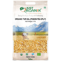 Just Organik Organic Tur Dal - 4 Lb (1.81 Kg)