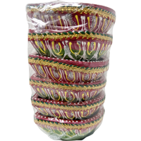 Colorful Rajwadi Dil Style Diya - 6 Pc