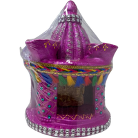 Mandir With Laxmi Ganesh Statue Diya - 1 Pc