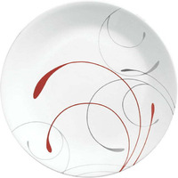Corelle Splendor White And Red Round Dinner Plate - 10.25 In