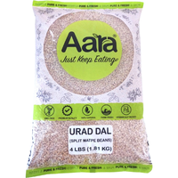 Aara Urad Dal Split Matpe Beans - 4 Lb (1.81 Kg)