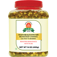 Laxmi Mahabaleshwari Roasted Chana Salted Turmeric With Husk - 400 Gm (14 Oz)