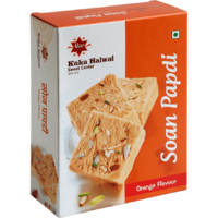 Kaka Halwai Soan Papdi Orange Flavour - 250 Gm (8.8 Oz)