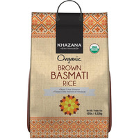 Khazana Organic Brown Basmati Rice - 10 Lb (4.53 Kg)
