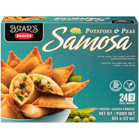 Brar's Potatoes Peas Samosa Mini 26 Pc - 624 Gm (22 Oz)