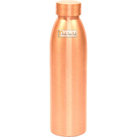 Prisha India Craft Seam Less Pure Copper Water Bottle New Style Storage Water, Travel Essential, Yoga, Copper Bottles | Capacity 1000 ML