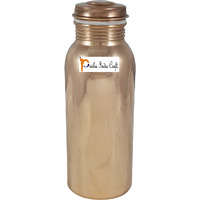 700ml / 23.67oz - Prisha India Craft B. Pure Copper Water Bottle for Health Benefits - Handmade Water Bottles - Christmas Gift