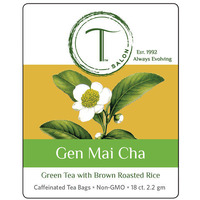 Gen Mai Cha - Green Tea With Brown Roasted Rice - 18 Tea Bags