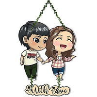 Artvibes Couple Wall Hanging For Home Decor | Couple Gifts For Valentine's Day | Items For Girlfriend Boyfriend Husband Wife | Livingroom Decoration | Art Piece For Bedroom (Wh_8306N) (Multi 12)