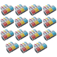 Besillia Lever Wire Connectors Conductor Compact Quick Wiring, Push in Terminal Wire Connector, 3 in 9 Out - 15PCS
