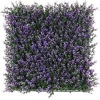 Golden Cart Artificial Wall Grass for Home Decoration (1 Pc) I Grass Mat for Wall I Vertical Garden Artificial Wall Plants (Purple, 50cm X 50cm X 8cm, Pack of 1)