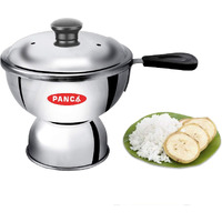 Panca Chiratta Puttu Maker with Handle Use with Pressure Cooker Puttu Kutti Puttu Steamer Silver, Make in India