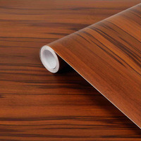 CVANU Self Adhesive Wood Grain Wallpaper Waterproof Old Furniture Vinyl Stickers Wooden Door Wardrobe Wall Paper (CV-9) 2 X 18 Feet