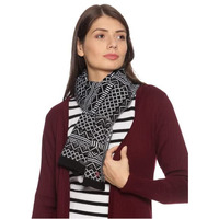 513 WOMEN Acrylic Woolen Ethnic Design Casual Warm Winter Wear Muffler Scarf Stole