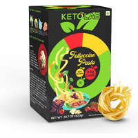 Ketolab Keto Fettucine Pasta (Flat noodles), 300 Gms, 1 Pack, 3.8g Net Carb & 11g High Protein/Serving, Identical to Regular Pasta, Ultra Low Carb, Pre-Biotic High Fibre, For Keto Diet and Weight Loss