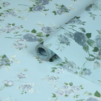 CVANU Privacy Window Film Printed Green Flower Window Frosting Film Window Sticker Frosted Vinyl Sheets for Front Door/Bathroom/Sidelight/Small Windows, 12''x200''