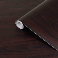 CVANU Self Adhesive Wood Grain Wallpaper Waterproof Old Furniture Vinyl Stickers Wooden Door Wardrobe Wall Paper (CV-7) 1 X 14 Feet