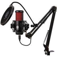 DIGIMORE USB Condenser Microphone Kit for Podcasting, Online Meeting, Recording, Gaming & Live Streaming with Boom Arm, Pop Filter, Mic Cover, Shock Mount, Cable Ties & 2.5m USB Cable (D-500)