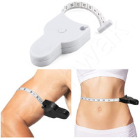 Rushwak Body Measuring Tape with Lock Pin and Retractable Push Button 150 CM Measurement Tape Measure for Body for Fat Measurement and Weight Loss Sewing Tape Tailor Tape (Multicolor)