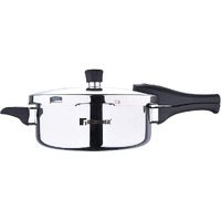 Bergner Argent Elements Triply 3.5 L Pressure Pan with Unique 3 Safety System and Pressure Indicator, Steam Safety lock Handle>Gasket Pressure Release>Safety Valve, Ideal for Pressure Cook/Fry/Saute/Simmer, 5 Year Warranty