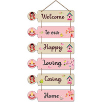 Artvibes Quotes Decorative Wall Art MDF Wooden Wall Hanger for Living Room | Bedroom | Home Wall Decor | Gifts | Wall Hangings for Decoration | Artworks Ornaments (WH_6001N), Set of 6