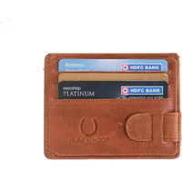 Husk N Hoof RFID Protected Leather Credit Card Holder Wallet for Men Women Hunter Brown