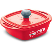 Hawkins Aluminium 0.75 liter Mini Casserole With Lid, Square Series Die-Cast Pan For Cooking, Reheating, Serving And Storing, Red (Mcsr75)