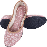 DFR Woman Embroidered Punjabi Mojari Jutti Juti for Women Shoe, Color: PINK3 | UK Size 9