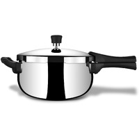 Stahl Triply Stainless Steel Pressure Cooker 3 Liter Outer Lid | Belly Pressure Cooker | Triply Cooker With Gas & Induction Base | Safe & Long Lasting Steel | Xpress Cooker 9273 (Serves 2 People)