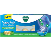 Vicks VapoRub SteamPods 10s, For Steam Inhalation, Quick relief from blocked nose, sinus congestion, headache, and cough due to cold.