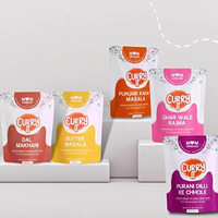 CURRYiT Vegetarian Combo | Chole Masala, Dal Makhni, Butter Paneer, Punjabi Kadhai Masala & Rajma | Ready in 15 Mins | Made with Ghee | Ready To Cook Indian Masala Gravy (Pack of 5-250g Each)