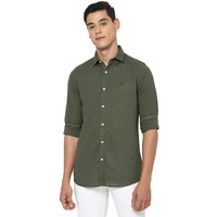Allen Solly Men's Slim Fit Shirt (ASSFWMOFG80292_Olive_42)