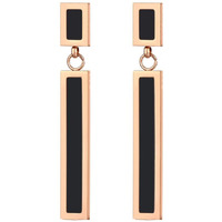 Yellow Chimes Danglers Earrings for Women | Rose Gold Earrings for Girls | Stainless Steel Fashion Women Earrings | Black Long Dangler Earrings | Birthday Gift For Girls Anniversary Gift for Wife