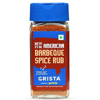 CRISTA American Barbeque Spice Rub | International Spices Blend | BBQ Seasoning for Vegetables & Paneer | Zero added Colours, Fillers, Additives & Preservatives | 50 gms