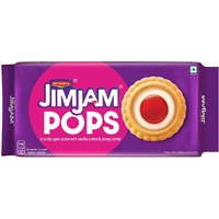 Britannia JimJam Pops - Crunchy Open Cookie with Vanilla crme and Jammy Center| 350 gm | A New Way to savour crme bisuits