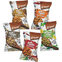 SHREGO Flavour Roasted Peanut Variety Combo (Mirch Masala, Chilli Garlic, Black Pepper, Nimbu Mirchi Pudina, Hing Jeera), 140G Each (Pack of 5)