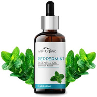 Aravi Organic Peppermint Essential Oil For Skin & Hair Growth, Hair Fall Control, Scalp - 100% Pure & Natural and Undiluted - 15 ml