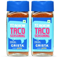 CRISTA Mexican Taco Seasoning for Taco, Enchilada & Burrito | Premium Herbs with authentic Mexican Flavours | Zero added Colours, Fillers, Additives & Preservatives | Vegan | Pack of 2| 45 gms each