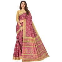 RATAN Womens Woven Cotton Saree Without Blouse Piece (Frsl-29251_Onion Pink)