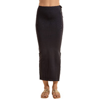 NYKD Seamless Spandex Saree Shapewear for Women Petticoat/Peticote with Drawstring Saree Shapewear, NYSH021, Black, S, 1N