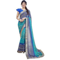 Yashika Woven Georgette Womens Saree (AZ-YS-P1-HARMAN-SHEFALI-YASTIKA-Parent_Blue)