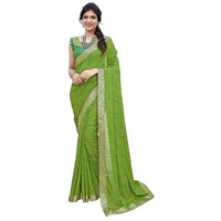 Yashika Woven Georgette Womens Saree (AZ-YS-P1-HARMAN-SHEFALI-YASTIKA-Parent_Green 01)